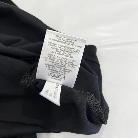 Express Tipped Quarter-Zip Sweatshirt Black Size Medium Black Long Sleeve - Picture 3 of 6